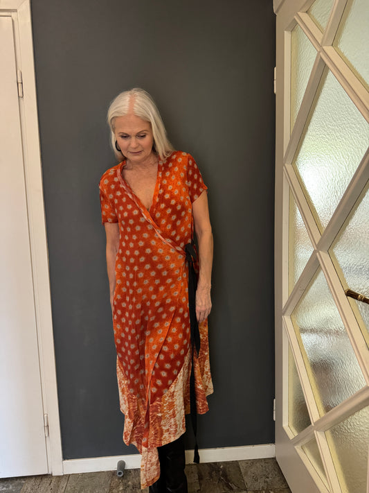 Non Sense red wrap dress