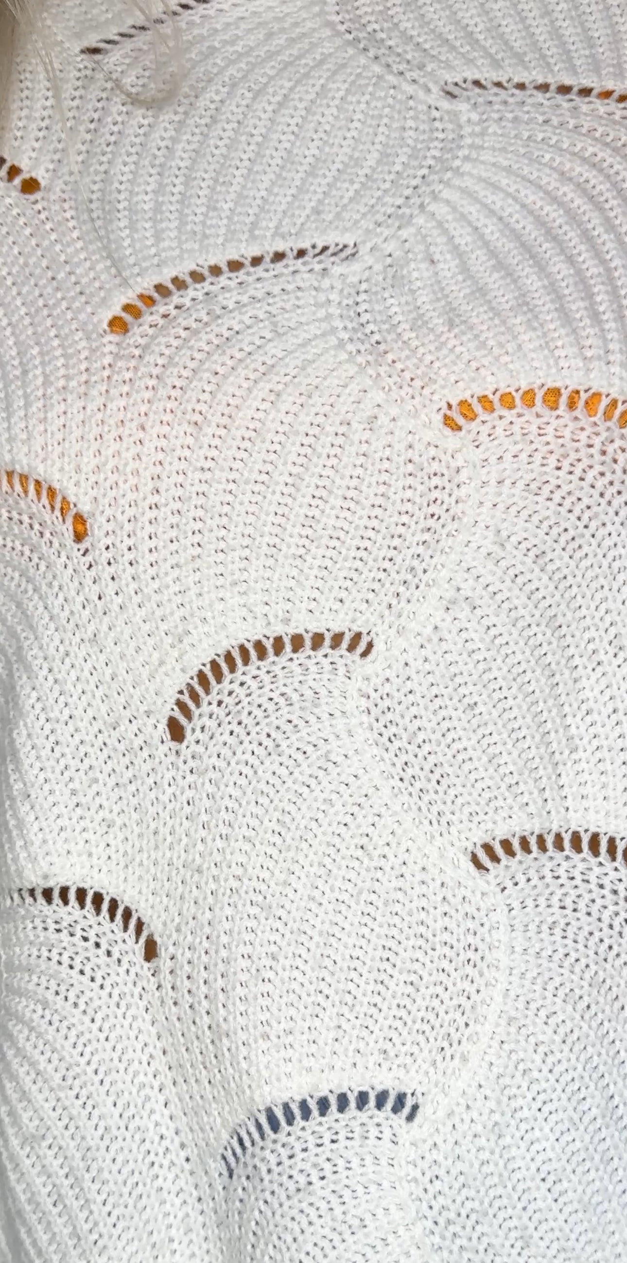 White crochet sweater