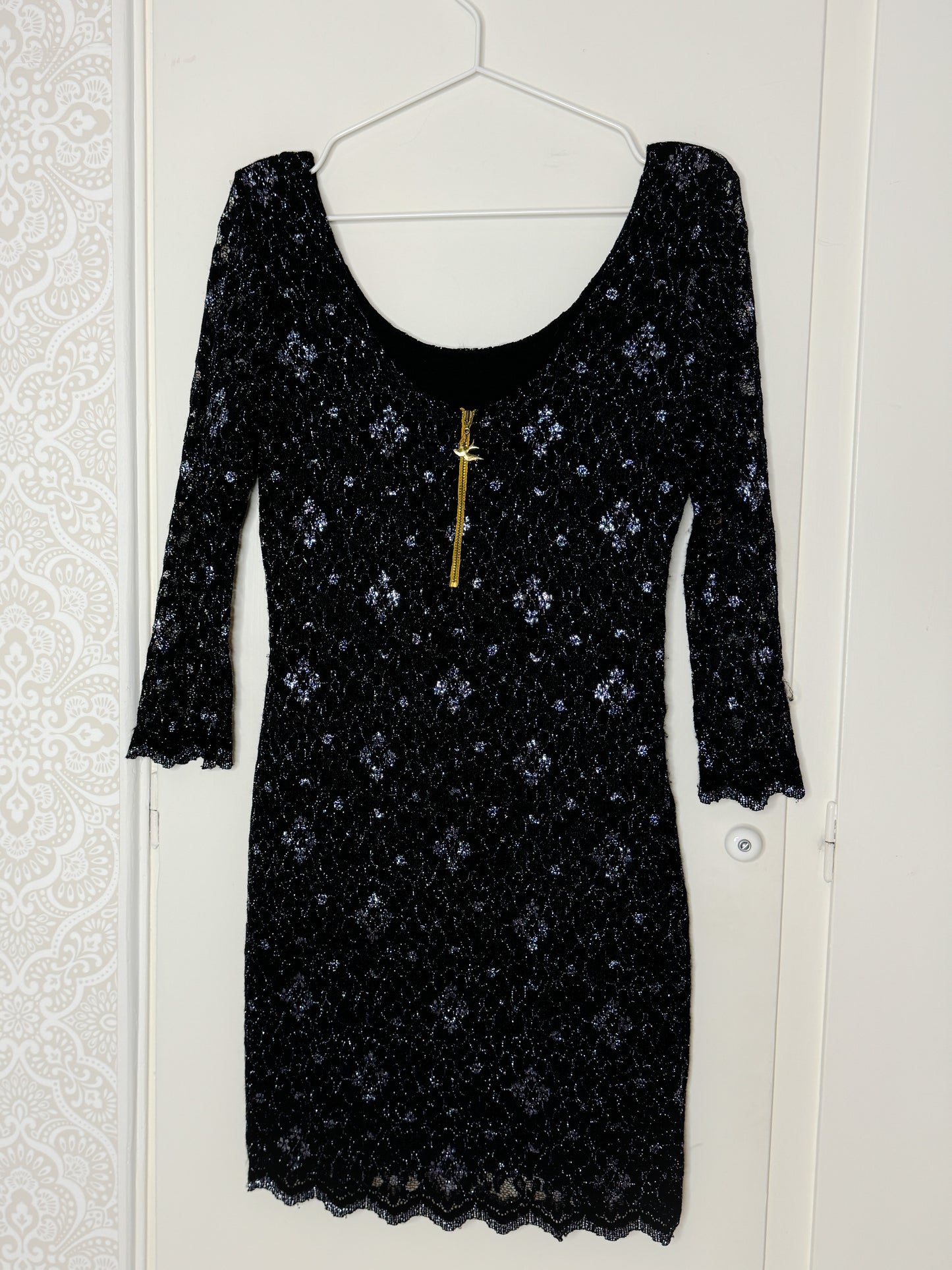 Soft navy blue sparkly dress from Valerie