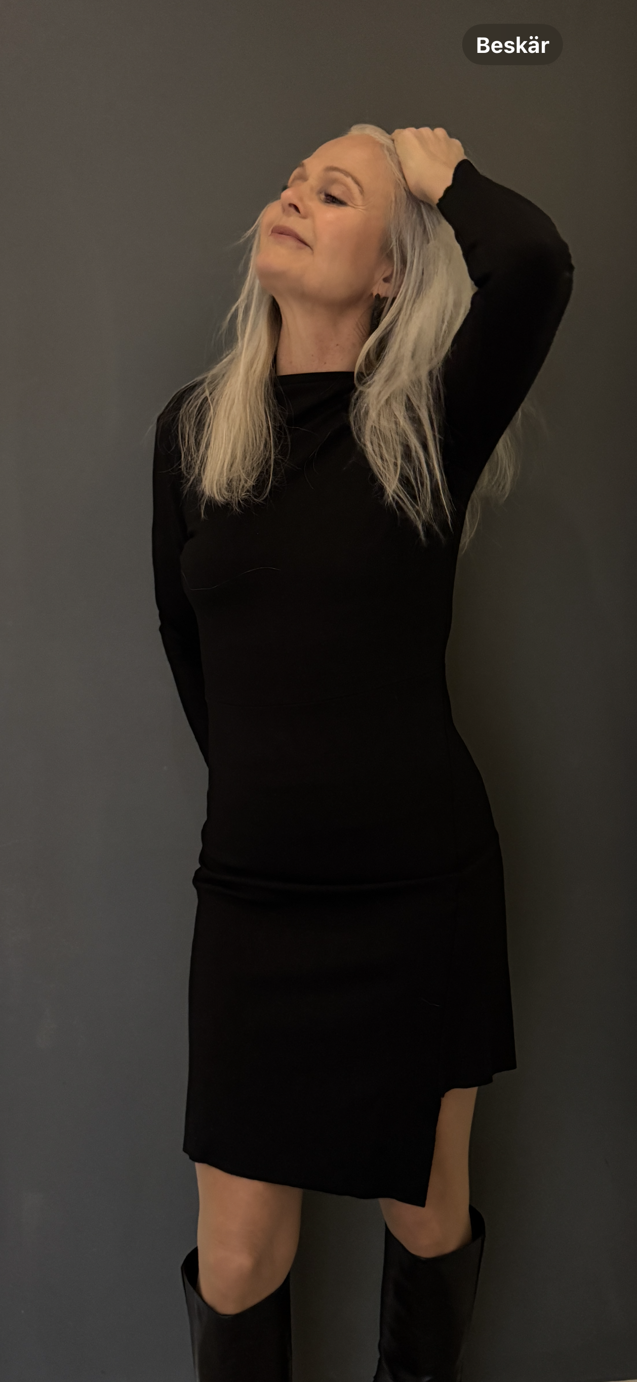 Dagmar black assymetric dress