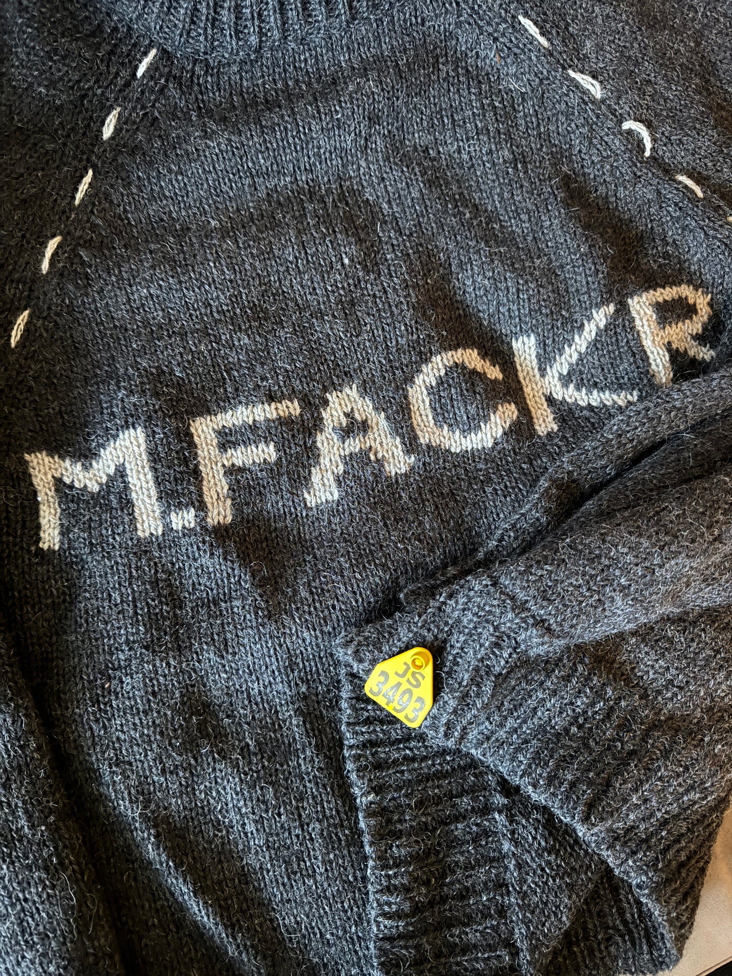 M.FACKR Handknitted wool sweater Unique