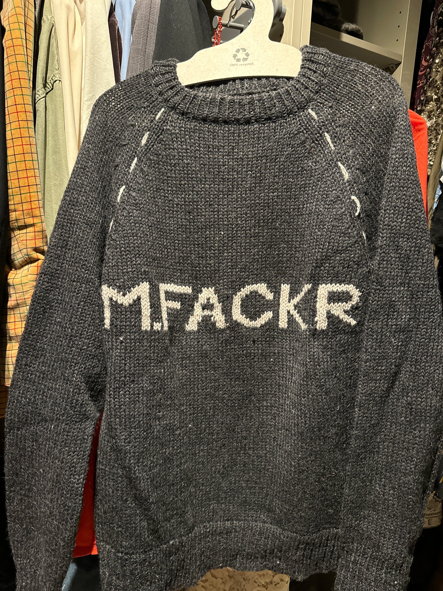M.FACKR Handknitted wool sweater Unique