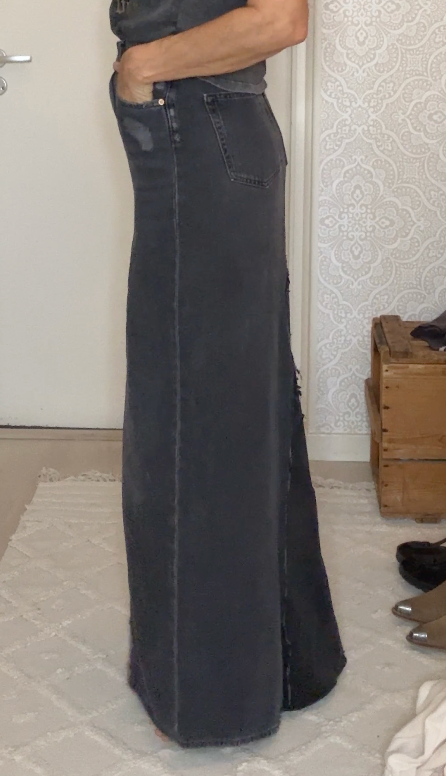 Black denim skirt made by me!