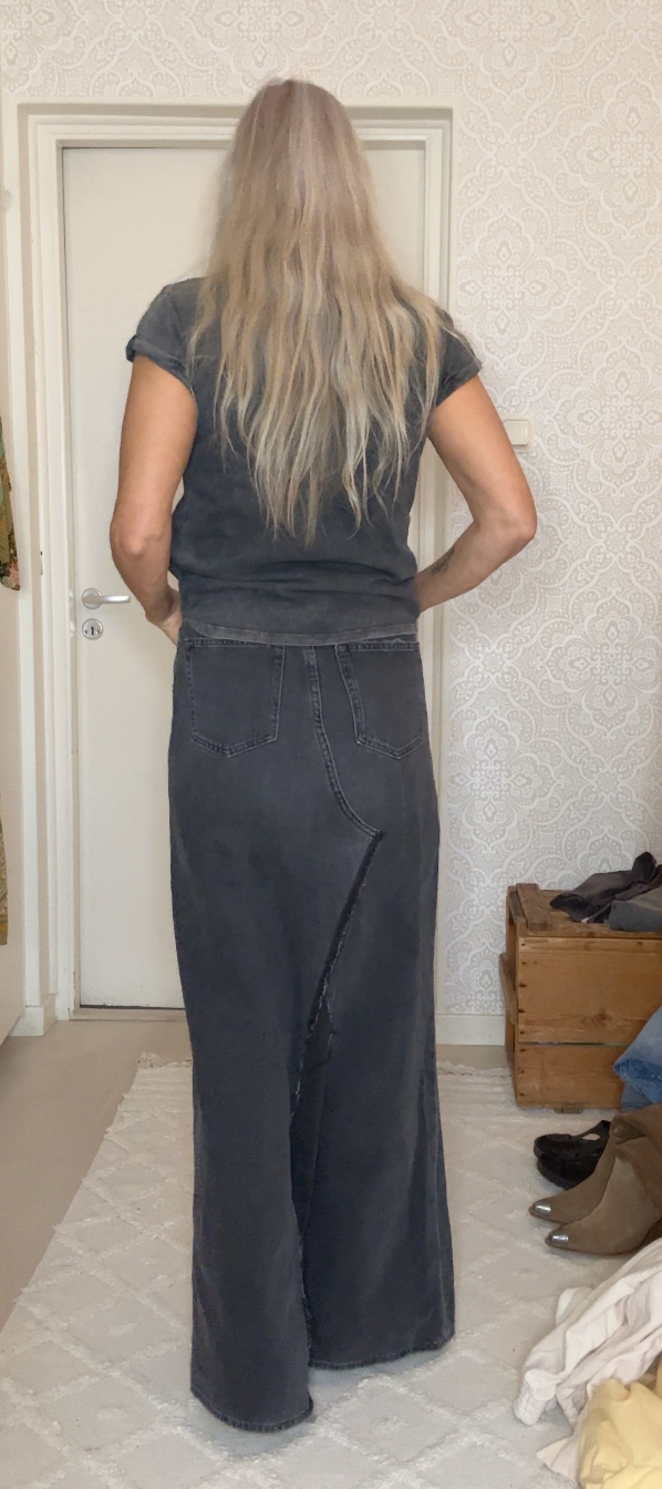 Black denim skirt made by me!
