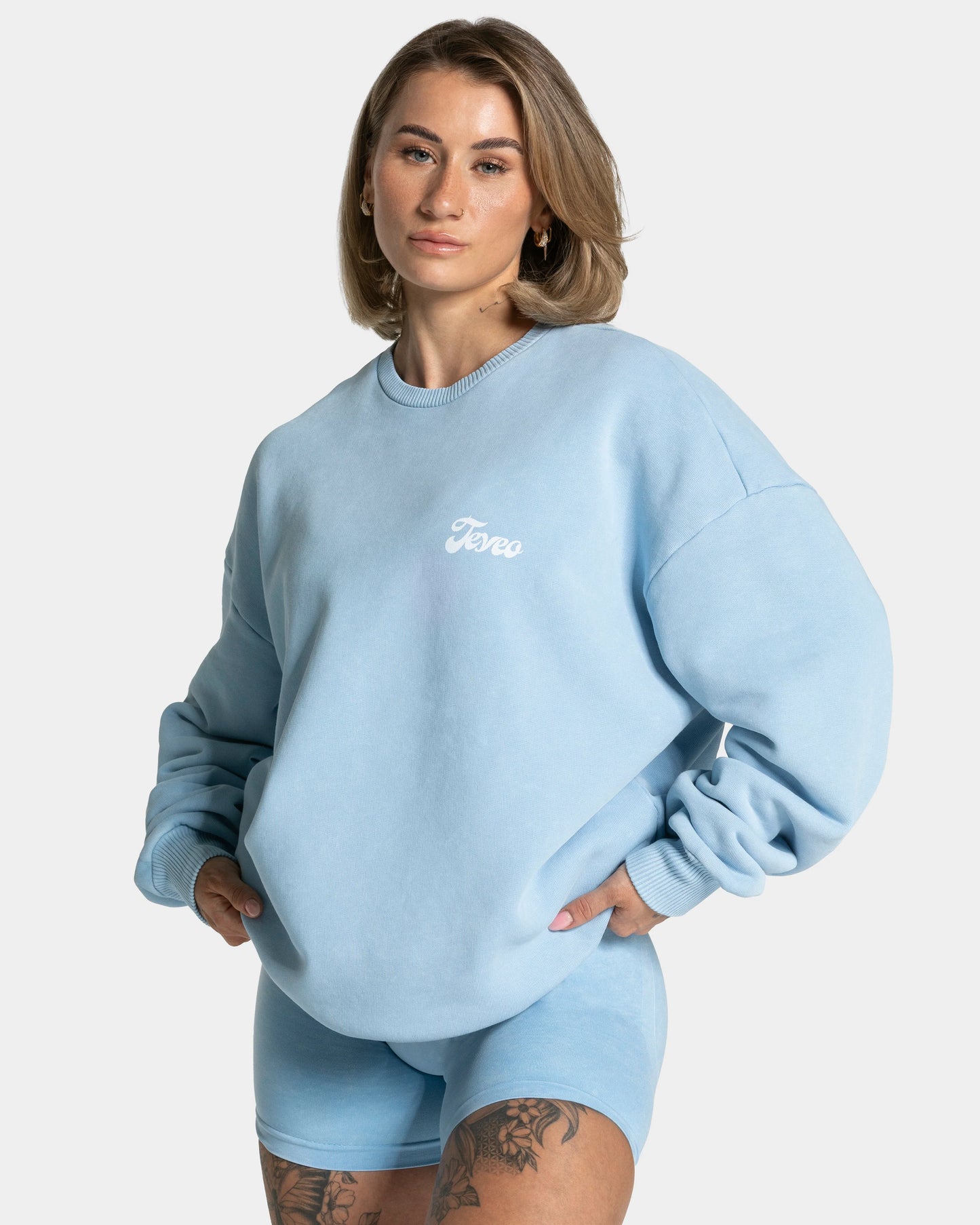 Baby blue fitness set from Teveo