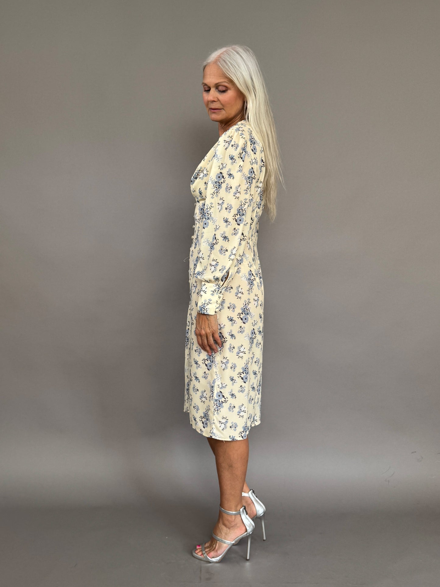Boho dress with floral pattern