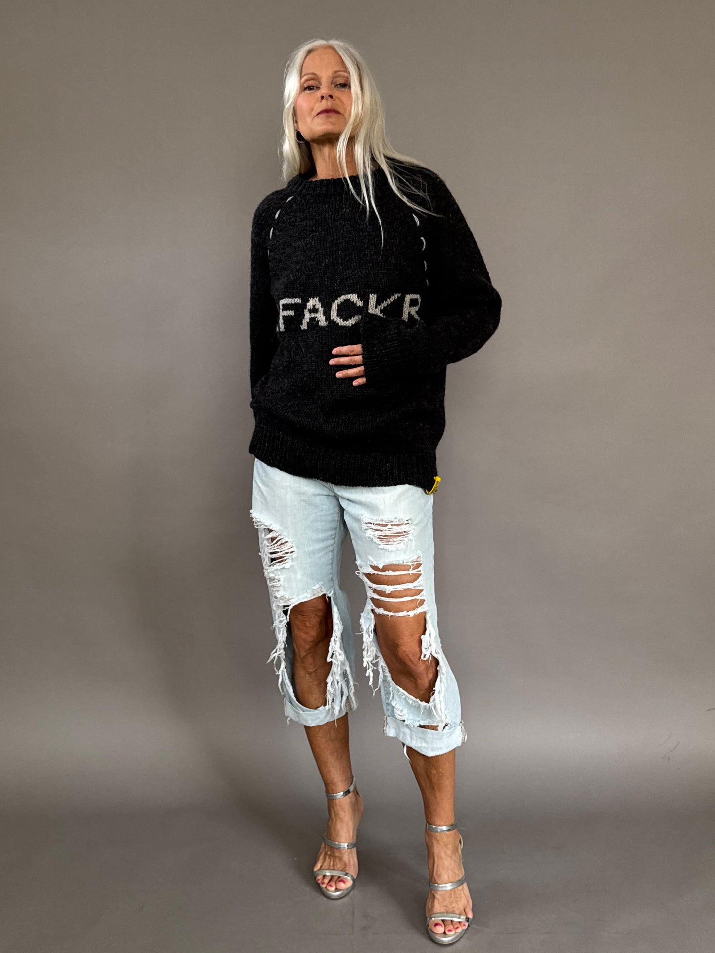 M.FACKR Handknitted wool sweater Unique