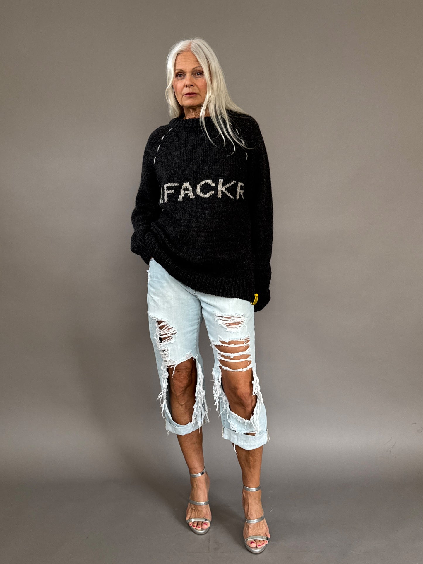 M.FACKR Handknitted wool sweater Unique