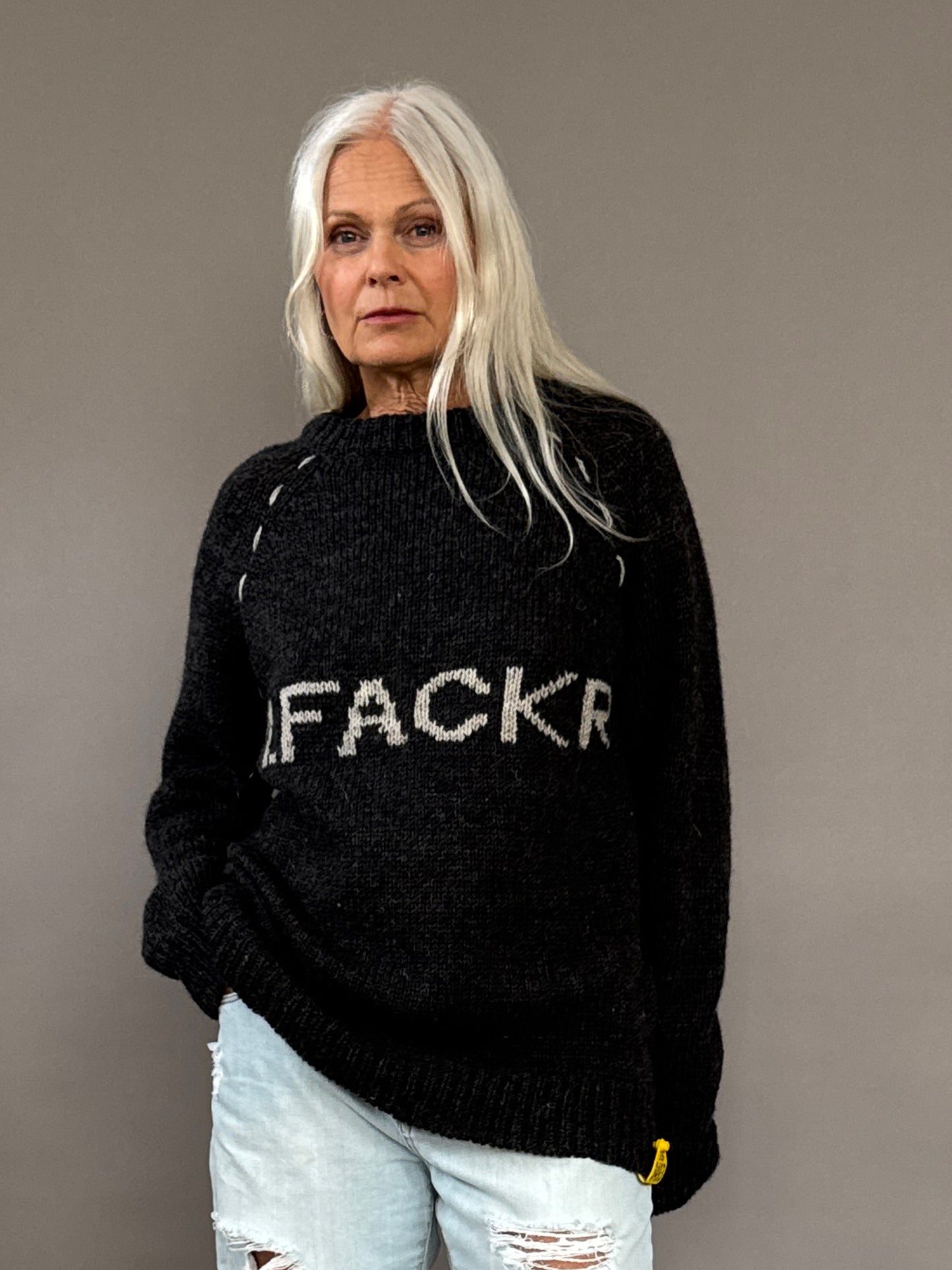M.FACKR Handknitted wool sweater Unique