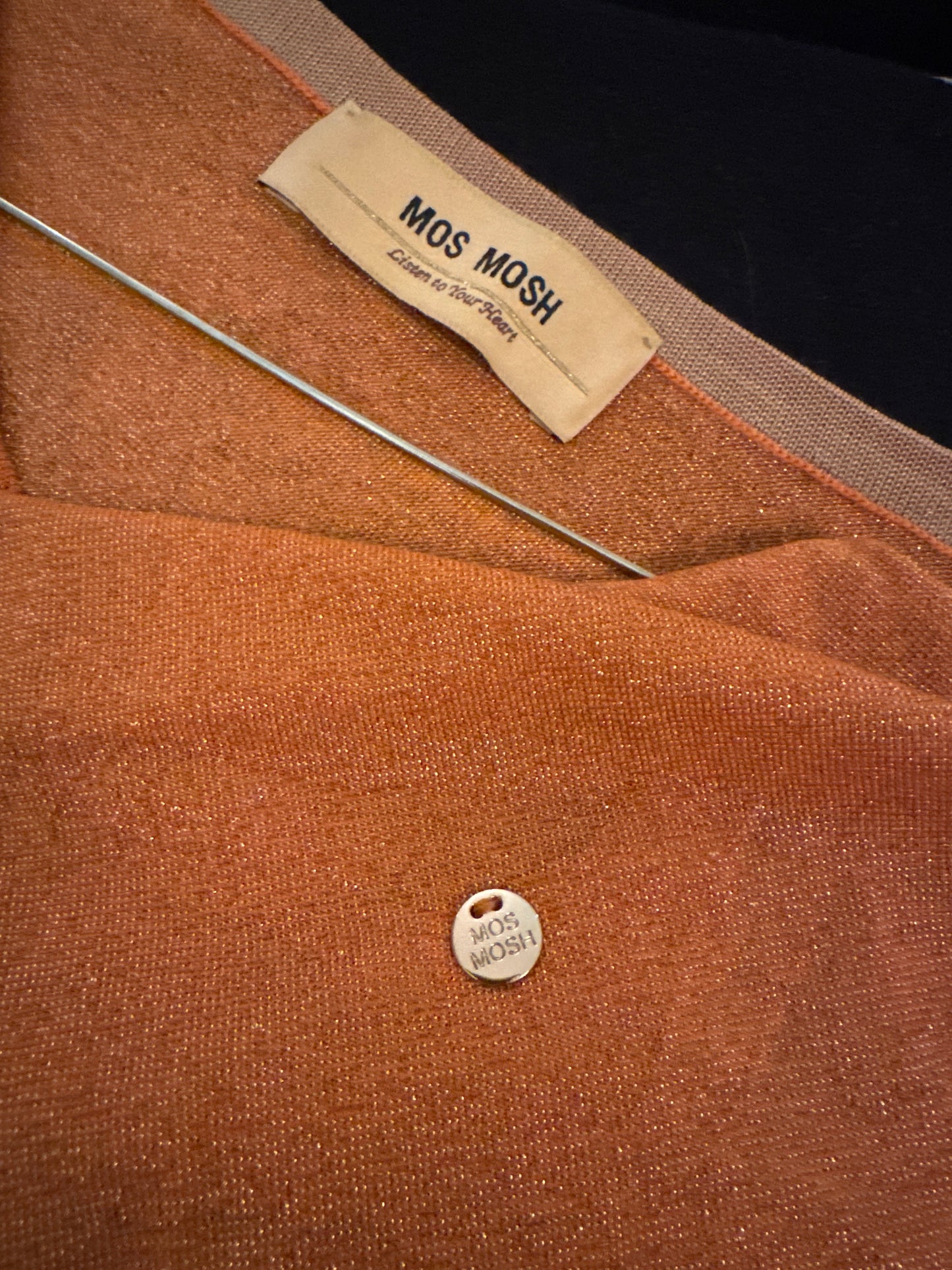 Glittering orange Mos Mosh top