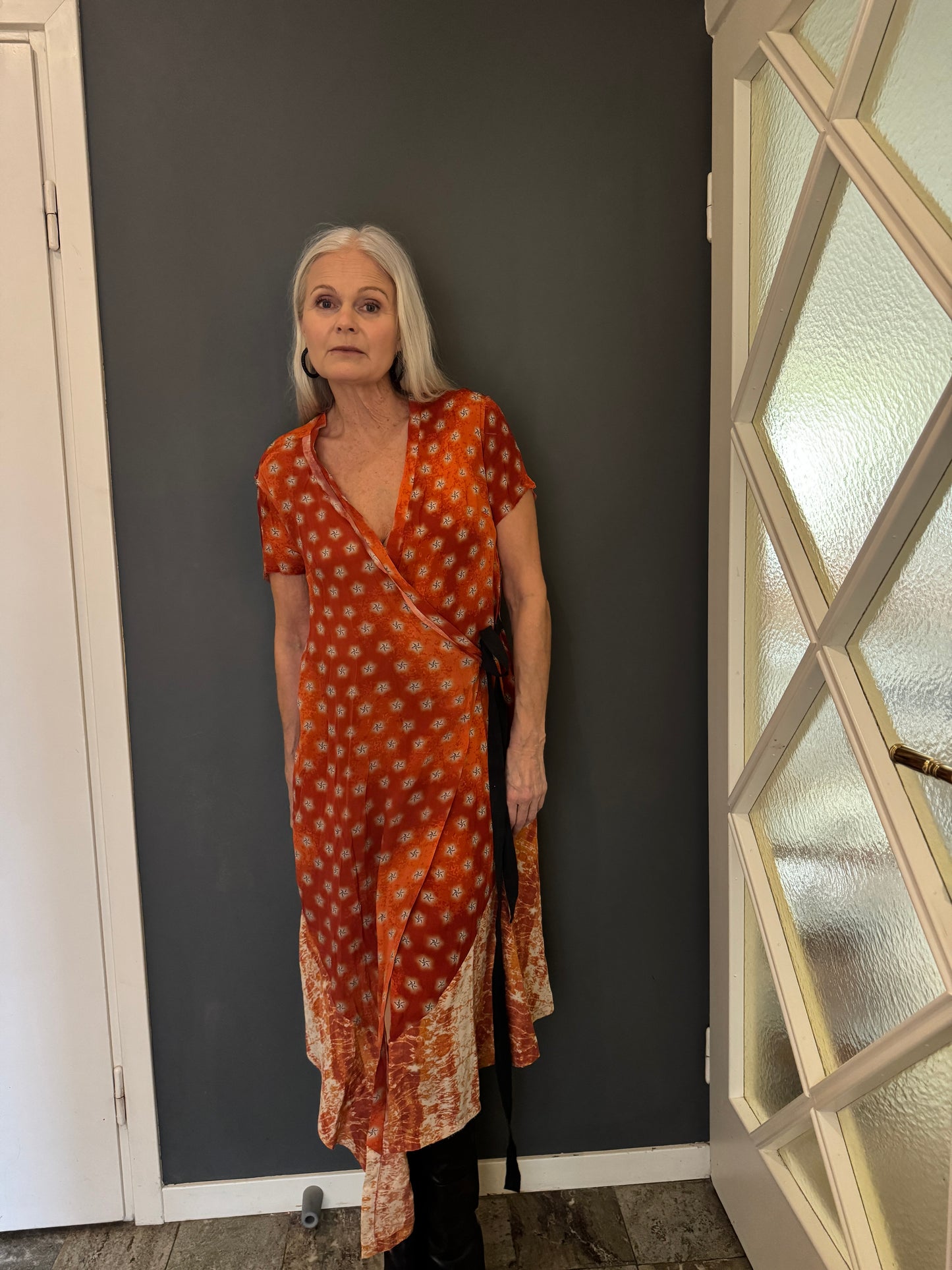 Non Sense red wrap dress