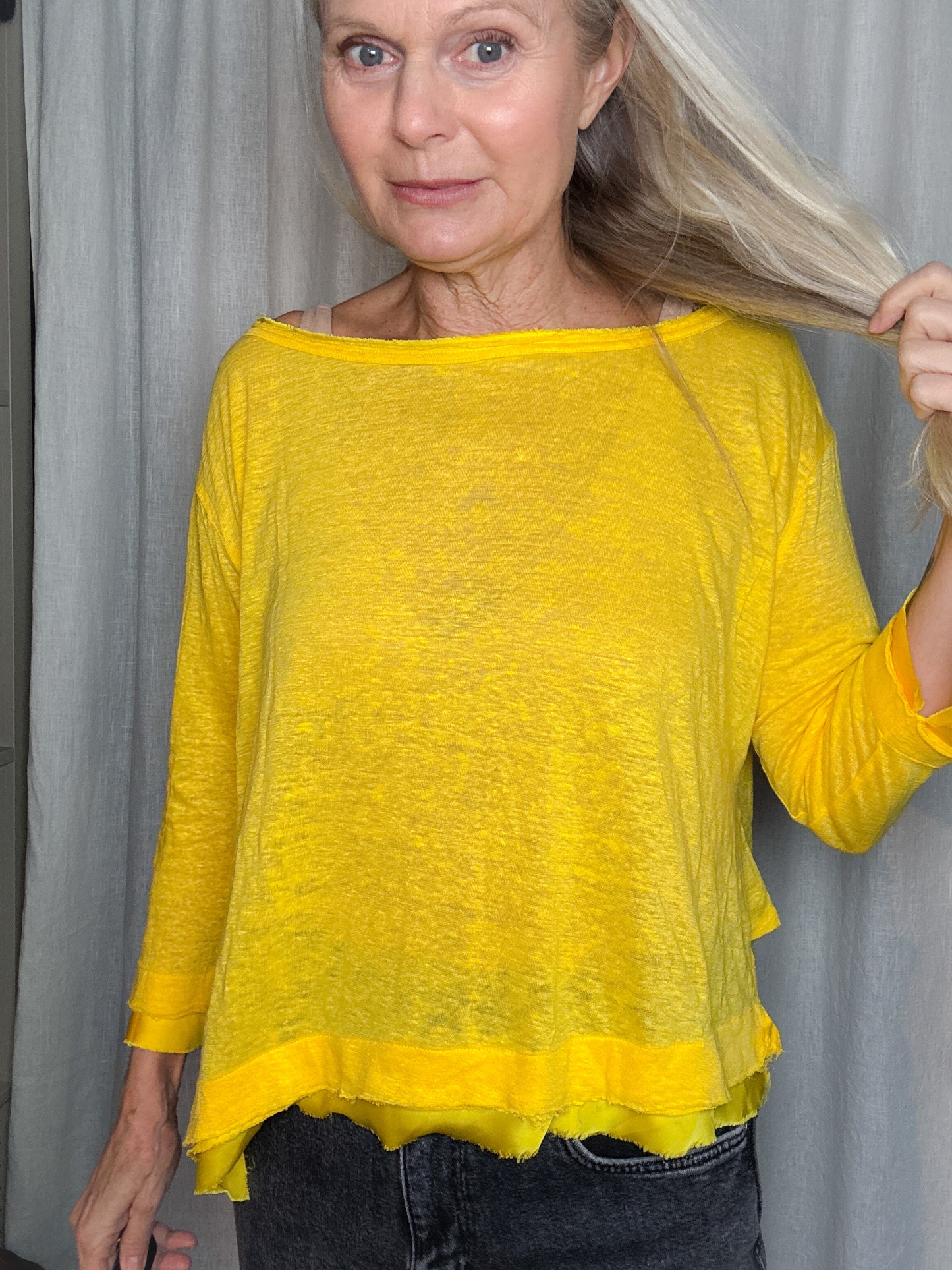 Oversized yellow top