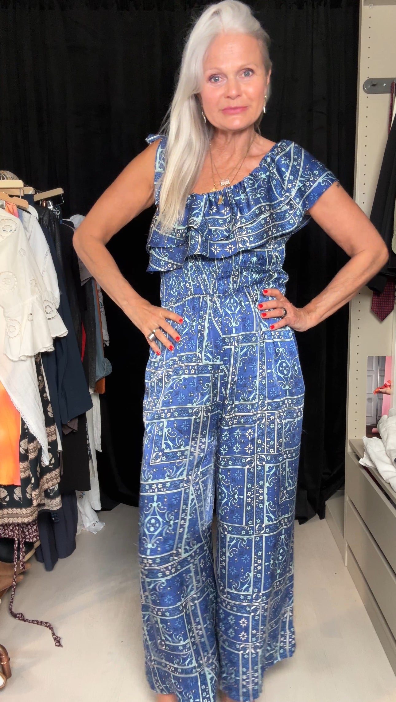 Blue odd Molly jumpsuit