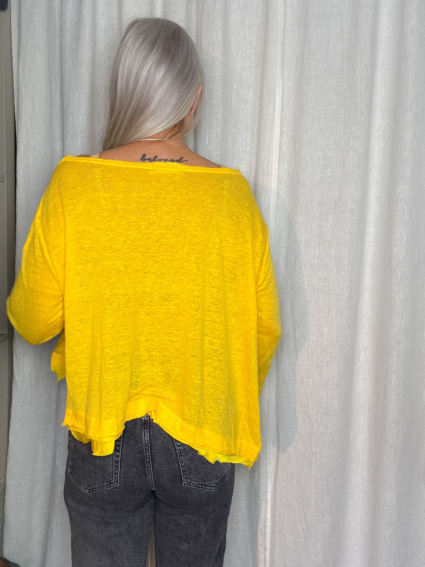 Oversized yellow top