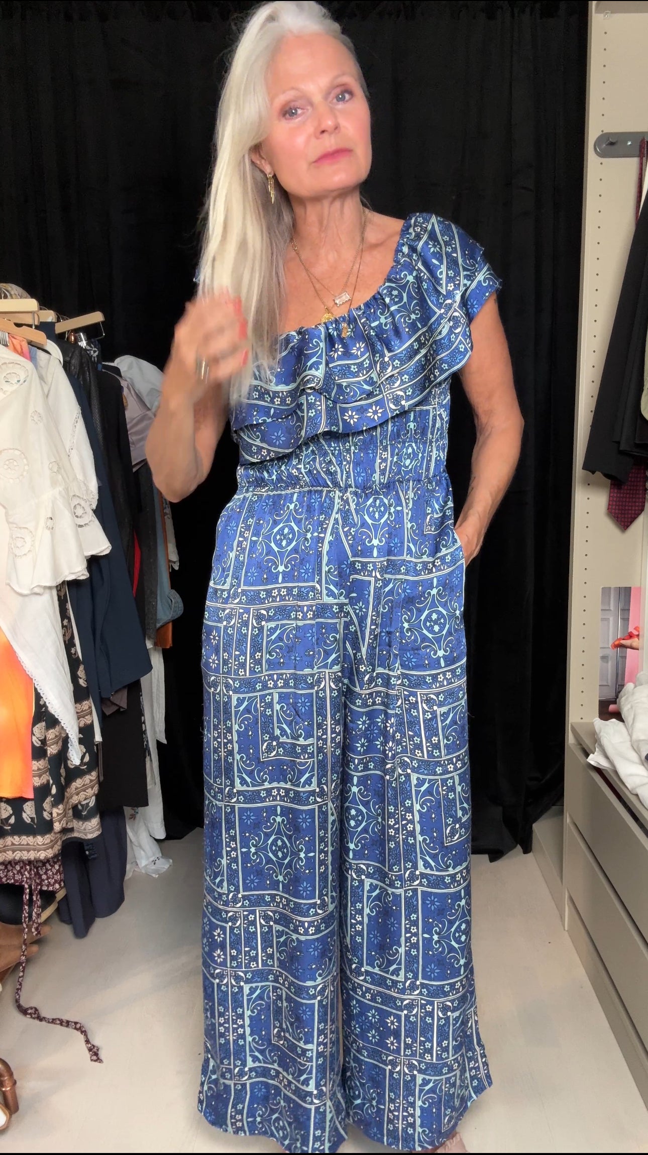 Blue odd Molly jumpsuit