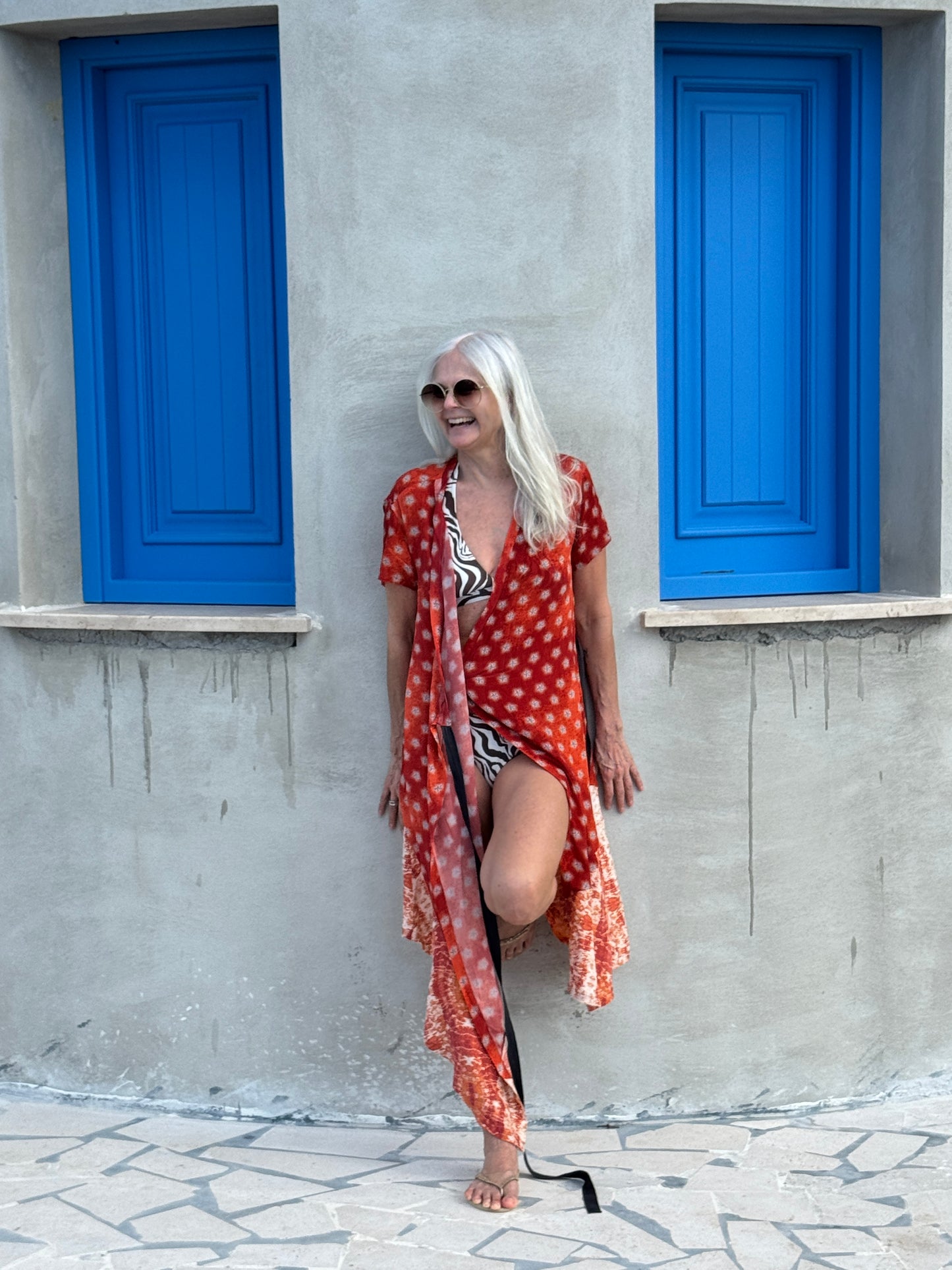 Non Sense red wrap dress