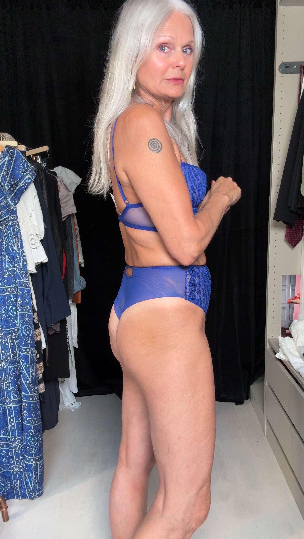 Aubade blue underwear set