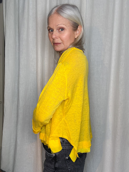 Oversized yellow top