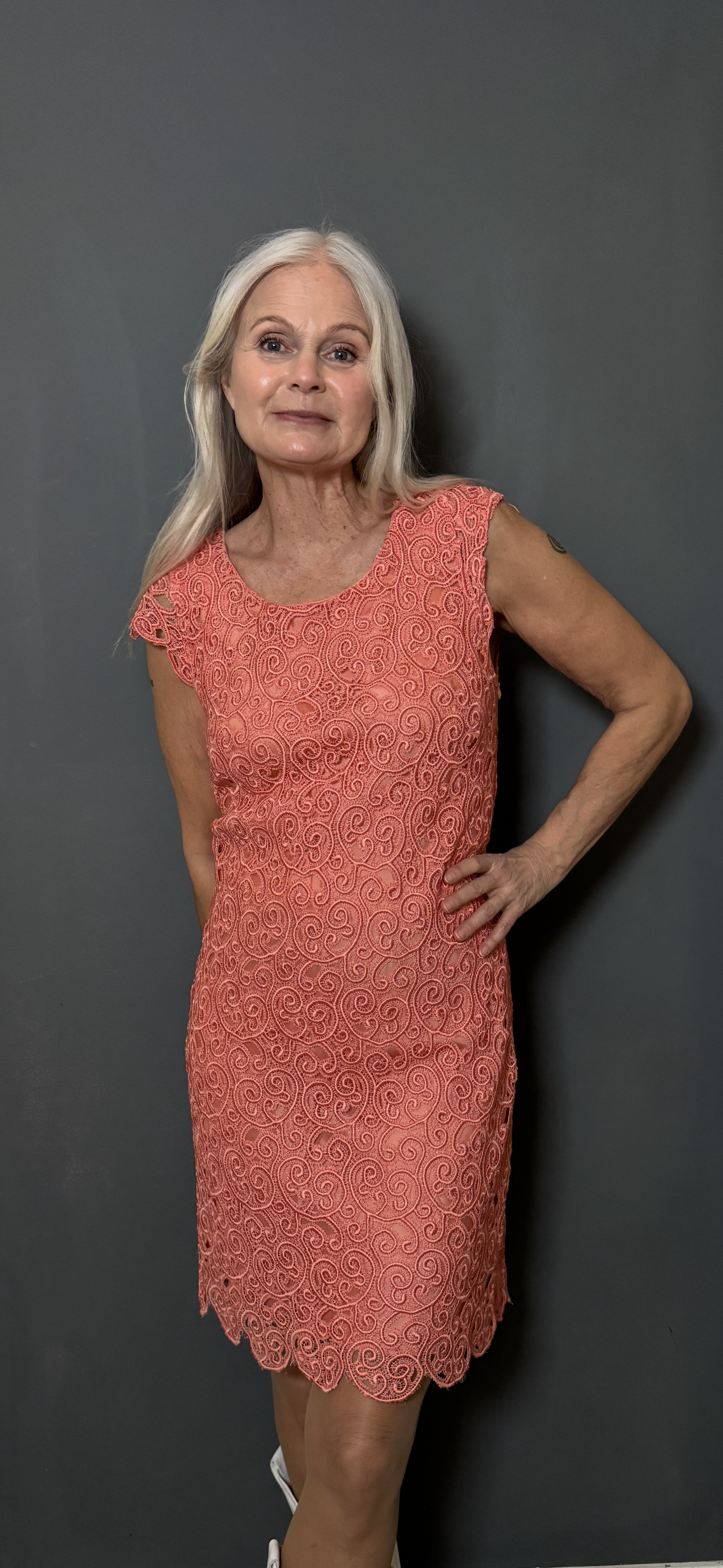 Valerie Coral cocktail dress