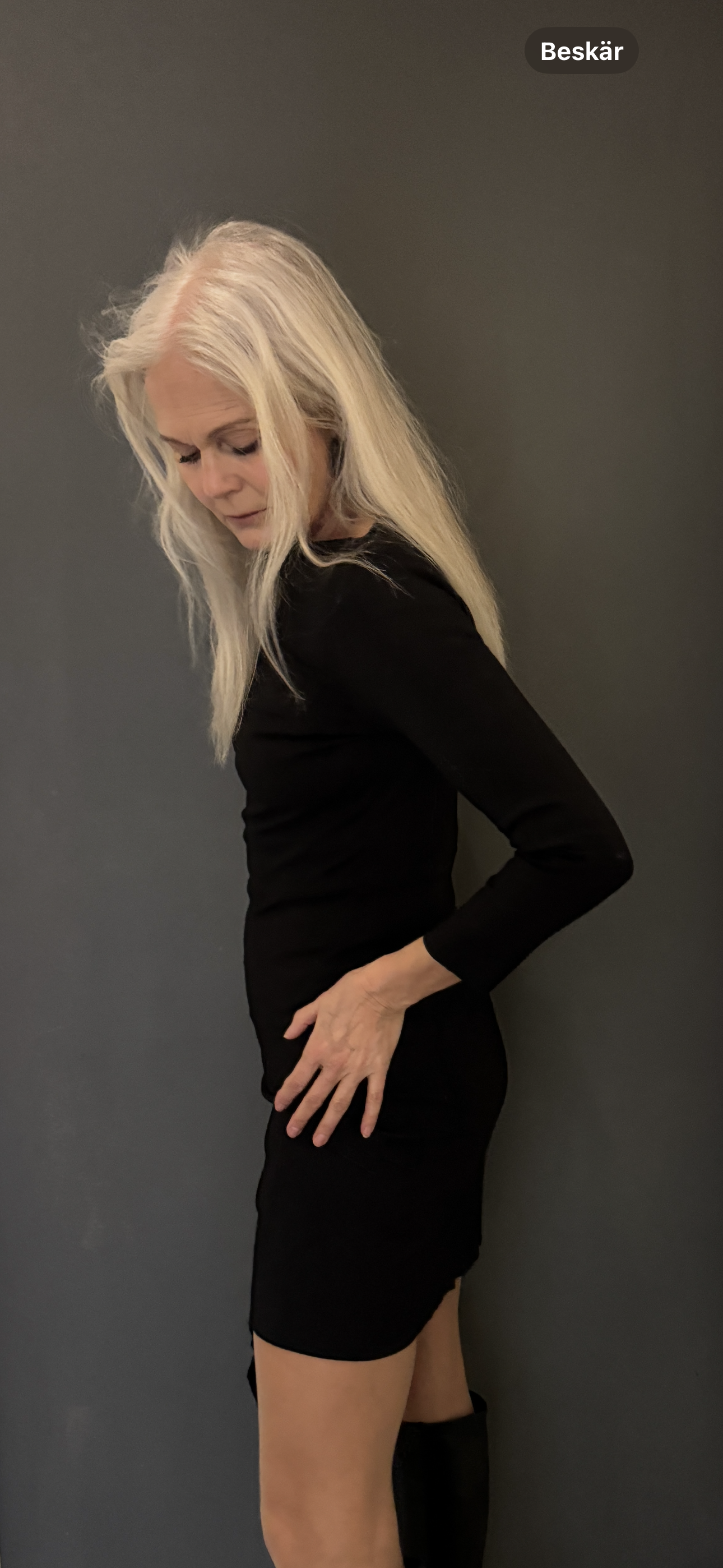 Dagmar black assymetric dress