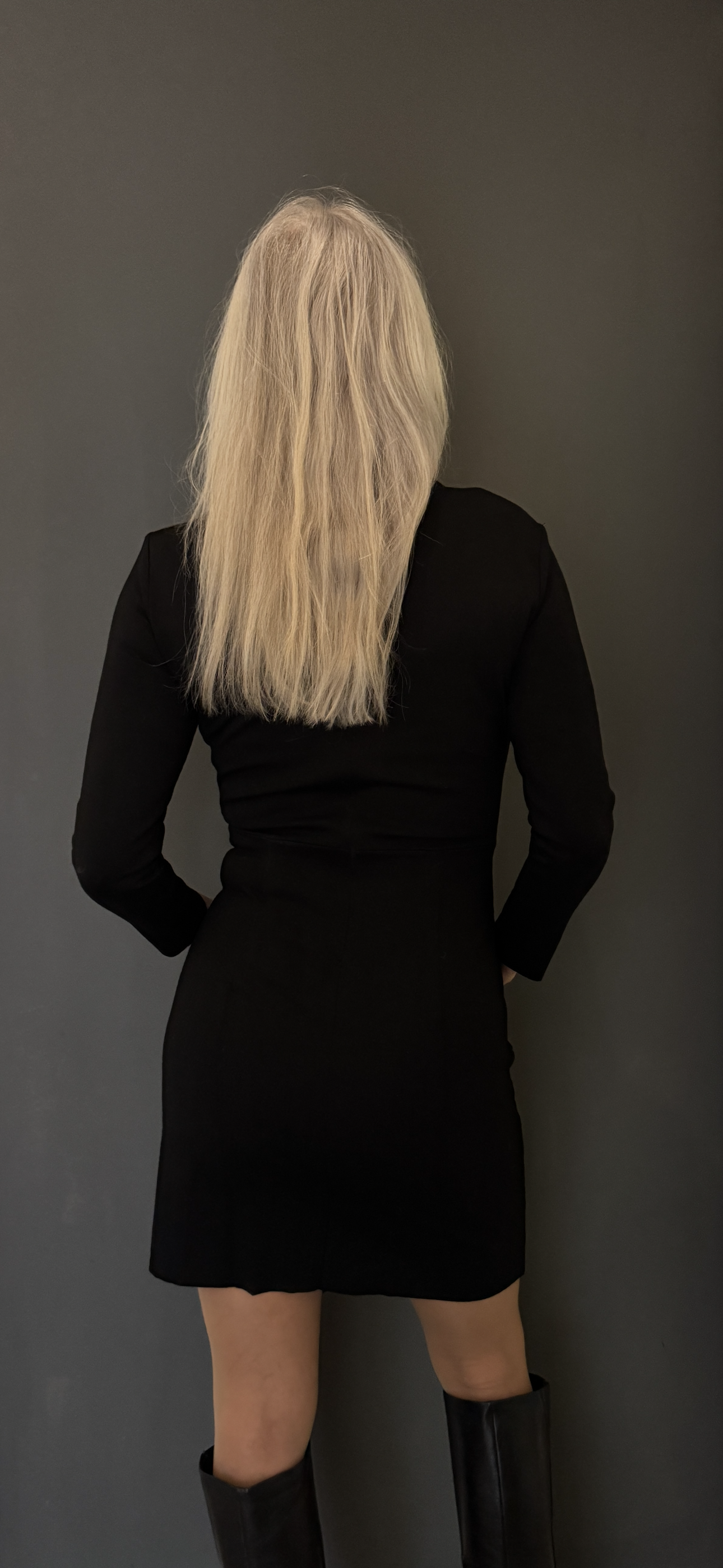 Dagmar black assymetric dress