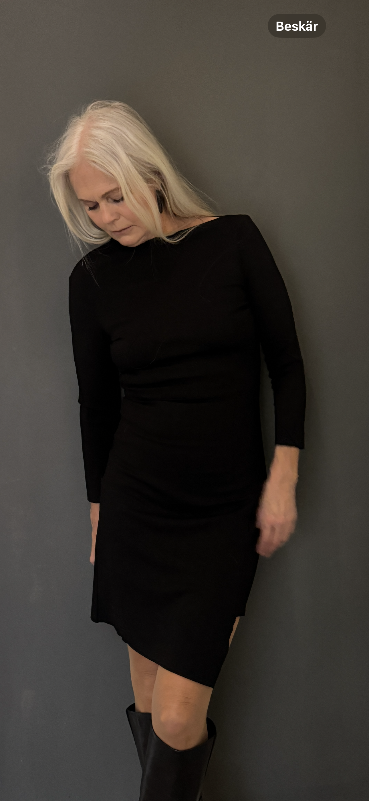 Dagmar black assymetric dress