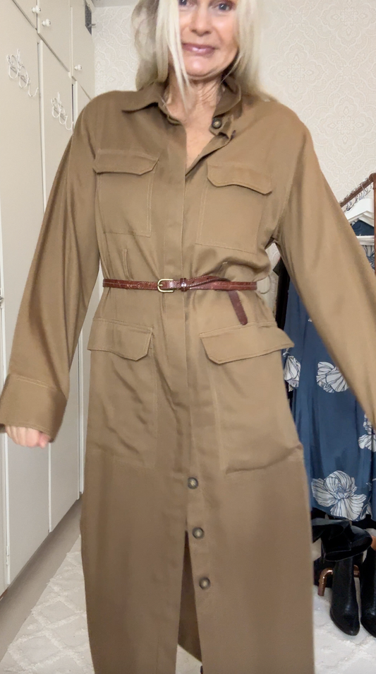 Brown cargo dress