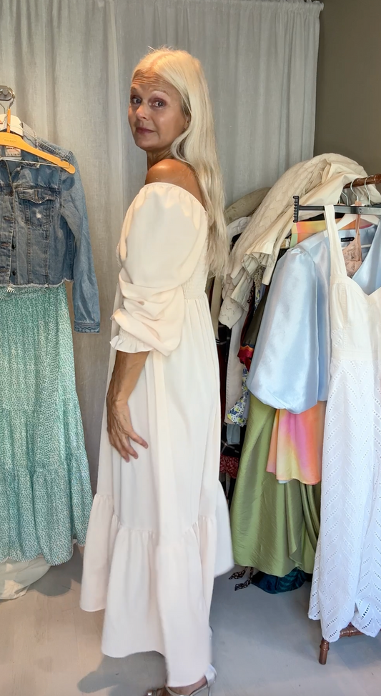 Creme white maxi dress