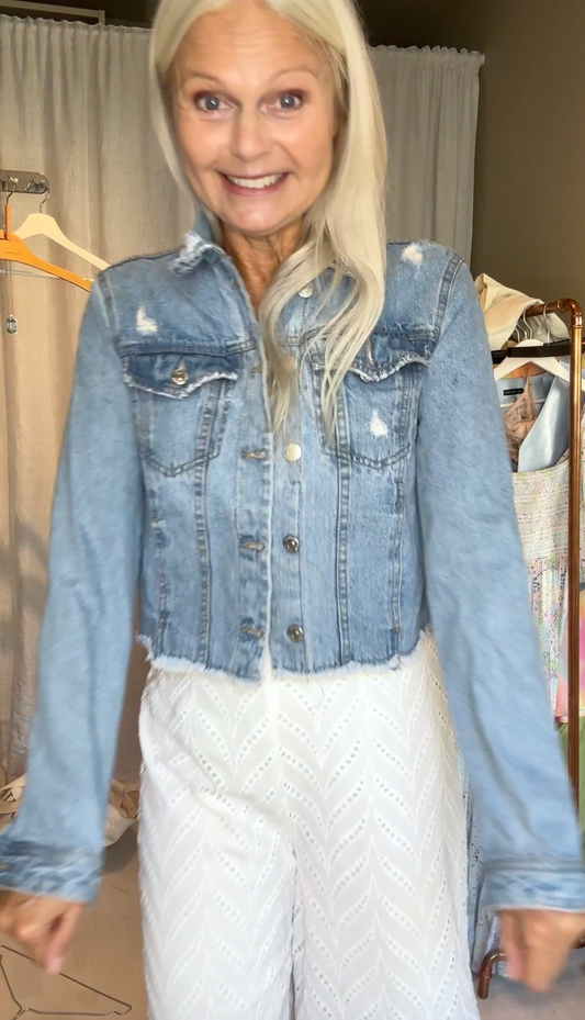 Stradivarius Cropped Denim jacket