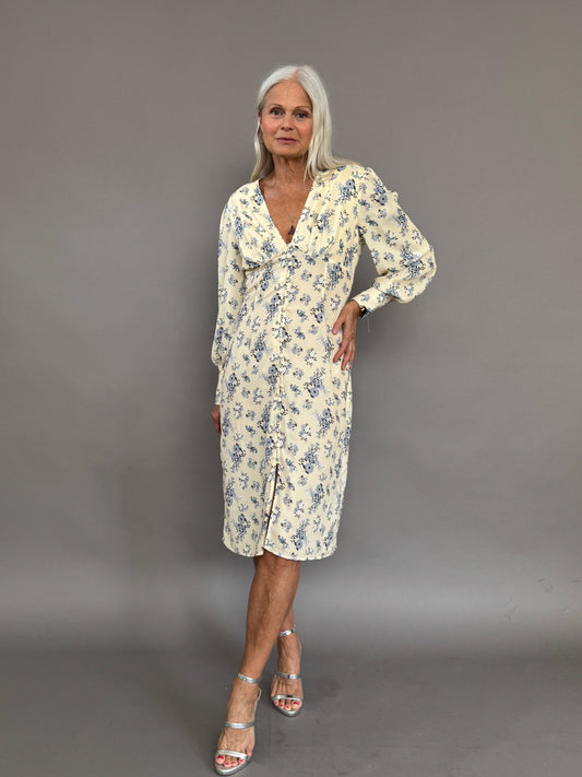 Boho dress with floral pattern
