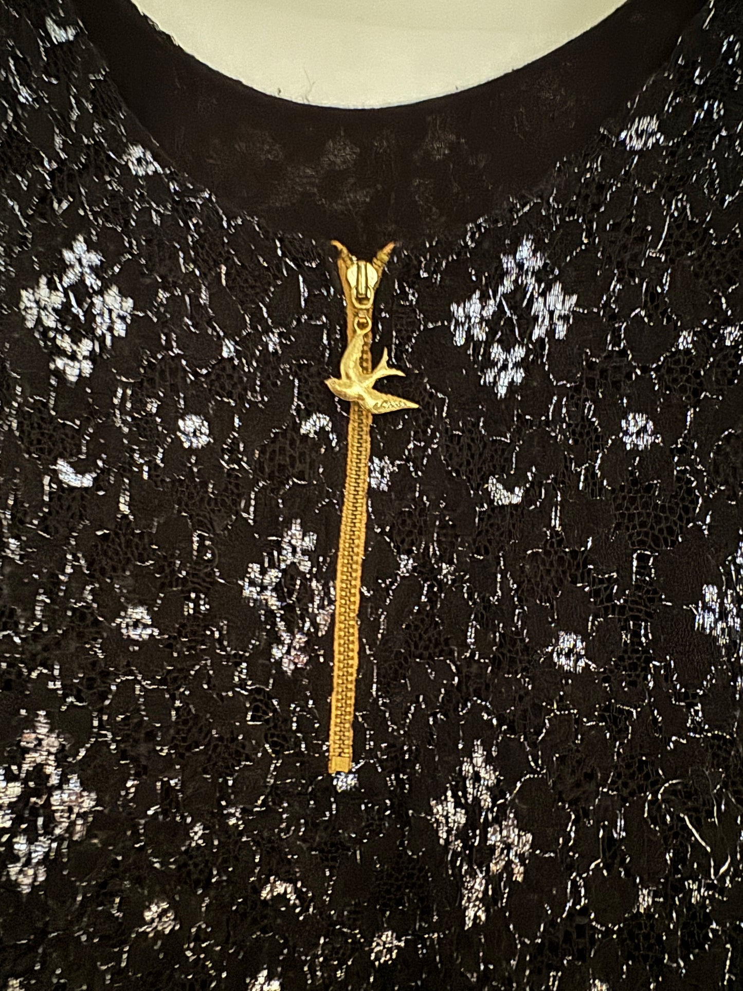 Blue/black and silver coctaildress from Valerie